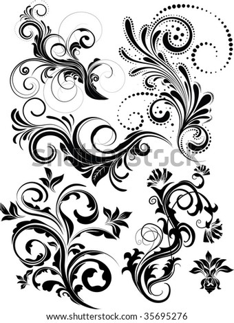 Vector Floral Pack Stock Vector 35695276 - Shutterstock