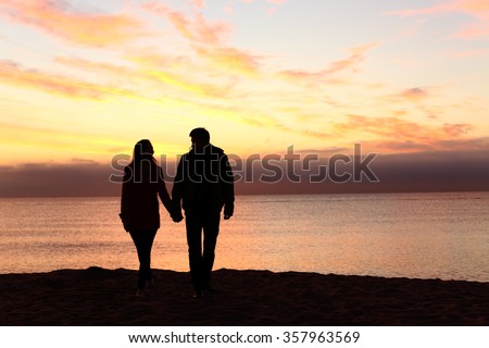 http://thumb7.shutterstock.com/display_pic_with_logo/1020994/357963569/stock-photo-front-view-of-a-full-body-of-couple-silhouettes-holding-hands-and-walking-together-looking-each-357963569.jpg