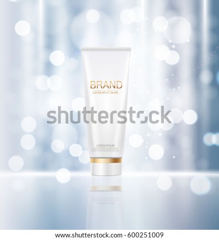 Design Cosmetics Product Template for Ads or Magazine Background. 3D Realistic Vector Iillustration. EPS10 Design Cosmetics Product Template for Ads or Magazine Background. 3D Realistic Vector Iillustration. EPS10