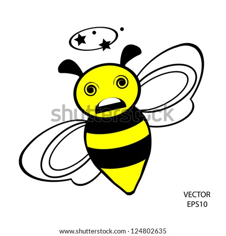 Cartoon Character Series Strong Bee Stock Vector 32843041 - Shutterstock