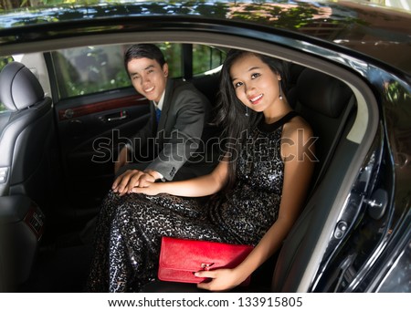 stock photo portrait of a luxury young couple sitting in a car 133915805