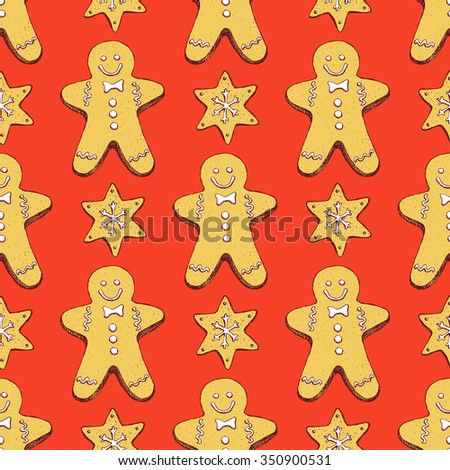 Gingerbread Man Clipart Set Gingerbread Man Stock Vector 165100436