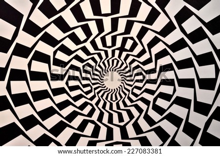 Black White Spiral Optical Illusion Stock Vector 50869633 - Shutterstock