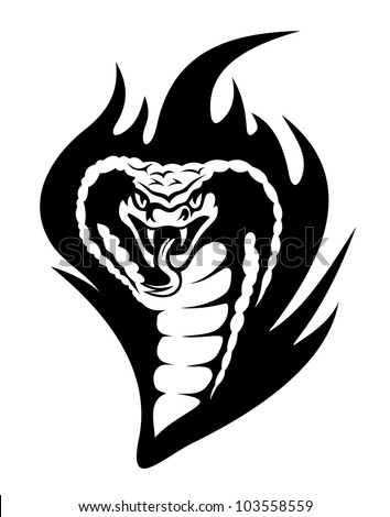Tribal Cobra Head Cobra tattoo in tribal style