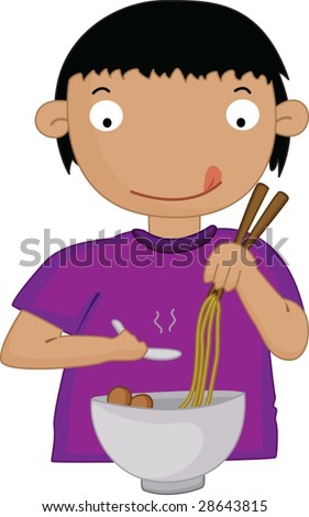 Illustration Boy Eating Food Stock Illustration 28469734 - Shutterstock