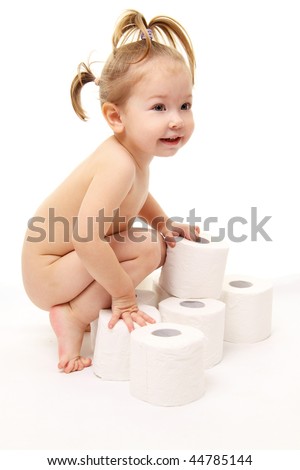 Baby Girl Toilet Paper Isolated On Stock Photo 44785147 - Shutterstock