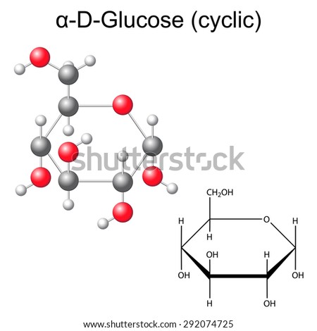 chemical formula structural glucose vector monosaccharide shutterstock