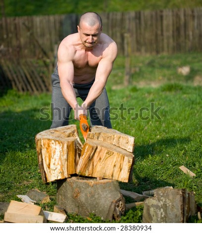 wood axe