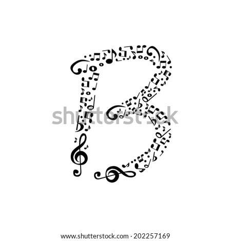 Hand Draw Letter B Zentangle Doodle Stock Vector 351854819 - Shutterstock