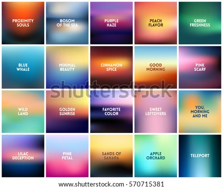 BIG set of 20 square blurred nature backgrounds. With various quotes. Sunset and sunrise sea blurred background BIG set of 20 square blurred nature backgrounds. With various quotes. Sunset and sunrise sea blurred background