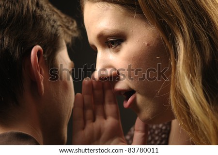 Woman Whisper Ear Man Stock Photo 83779987 - Shutterstock