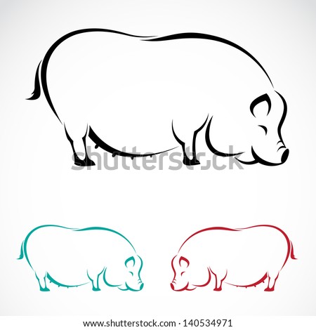pig outline vector pig outline vector
