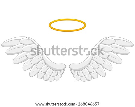 Angel Wings Cartoon Stock Vector 268046657 - Shutterstock