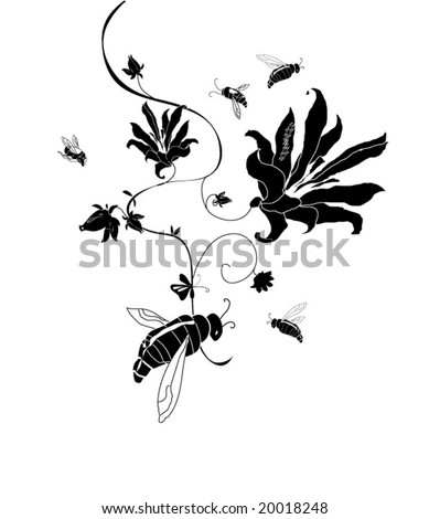 Bee silhouette Stock Photos, Images, & Pictures | Shutterstock