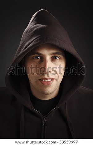 Stock Images similar to ID 2905531 - man in the hooded sweatshirt