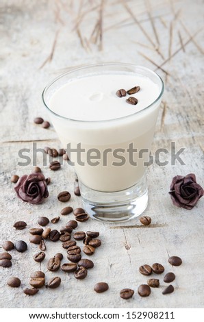  - stock-photo-coffee-with-milk-on-a-wooden-background-152908211