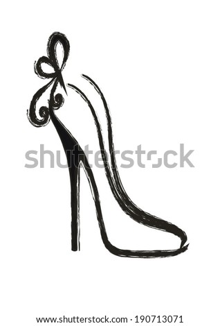 Female Art Illustration Silhouette Victorian Stock Photos, Images