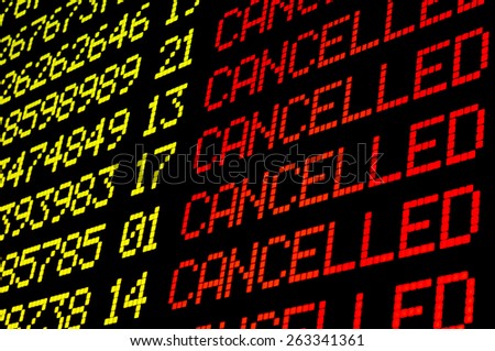 Stock options cancelled