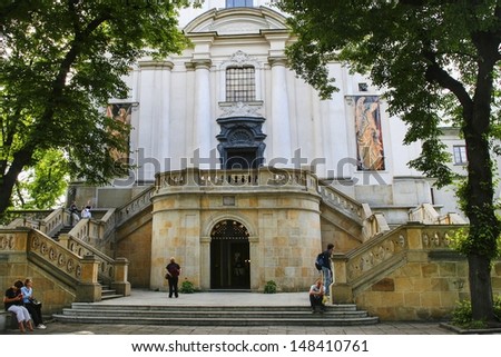  - stock-photo-krakow-august-church-of-st-michael-the-archangel-and-st-stanislaus-bishop-and-martyr-and-148410761