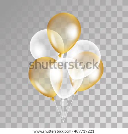 Gold transparent balloon on background. Frosted party balloons for event design. Balloons isolated in the air. Party decorations for birthday, anniversary, celebration. Shine transparent balloon. Gold transparent balloon on background. Frosted party balloons for event design. Balloons isolated in the air. Party decorations for birthday, anniversary, celebration. Shine transparent balloon.
