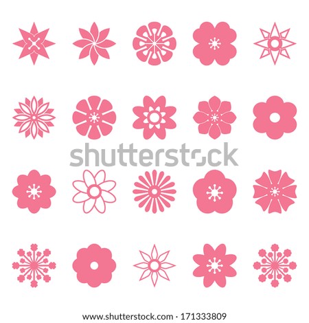 Flower Vector Black White Stock Vector 135150803 - Shutterstock