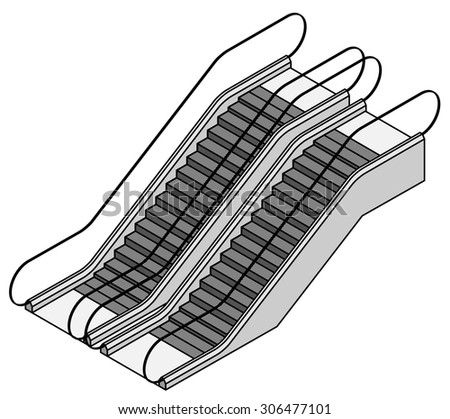 Escalator Isometric Stock Vectors & Vector Clip Art | Shutterstock