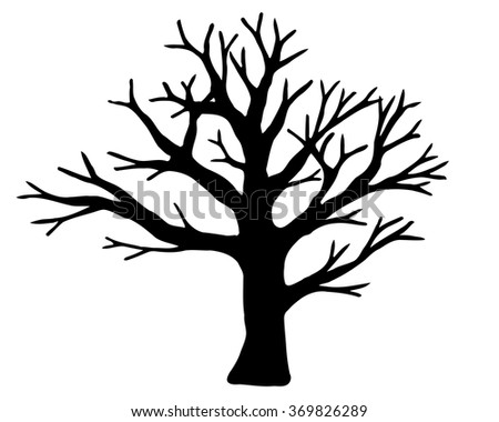 Black Tree Stock Vector 111827468 - Shutterstock