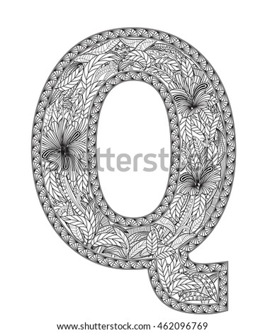 Hand Drawn Zentangle Doodle Outline Anaconda Stock Vector 321567548
