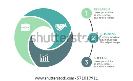 Vector circle arrows infographic, cycle diagram, graph, presentation chart. Business concept with 3 options, parts, steps, processes. 16x9 slide template. Vector circle arrows infographic, cycle diagram, graph, presentation chart. Business concept with 3 options, parts, steps, processes. 16x9 slide template.