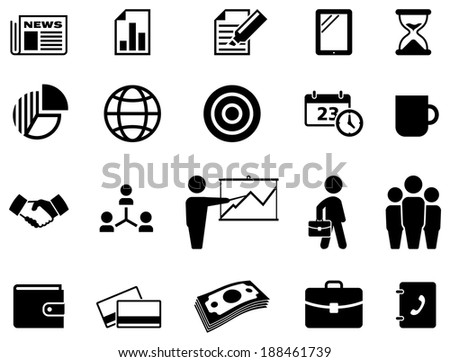 Business icon set. - stock vector