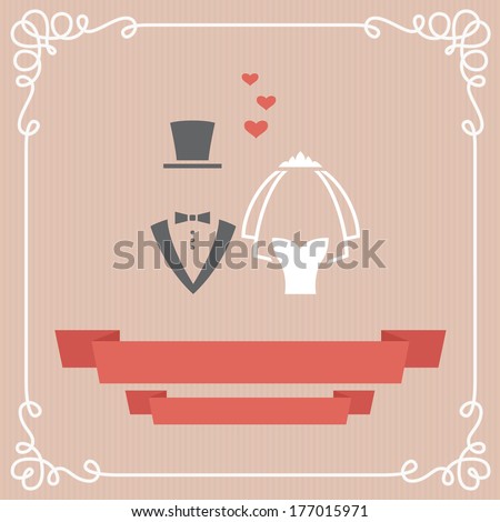 Wedding Invitation Card Vector Stock Vector 143386633 - Shutterstock