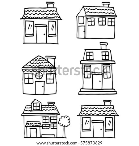 Cartoon Vector Fairy Tale Drawing Houses Stock Vector 32456092