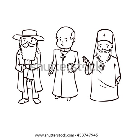 Cartoon Illustration Priest Vector Stock Photos, Images, & Pictures
