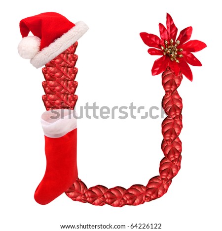 Christmas Letter Santa Claus Cap One Stock Illustration 64481122 - Shutterstock