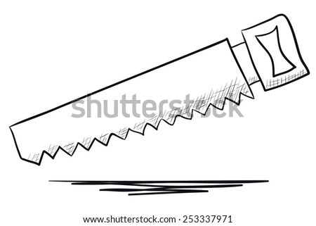 Lumberjack Saw Stock Vector 52398844 - Shutterstock