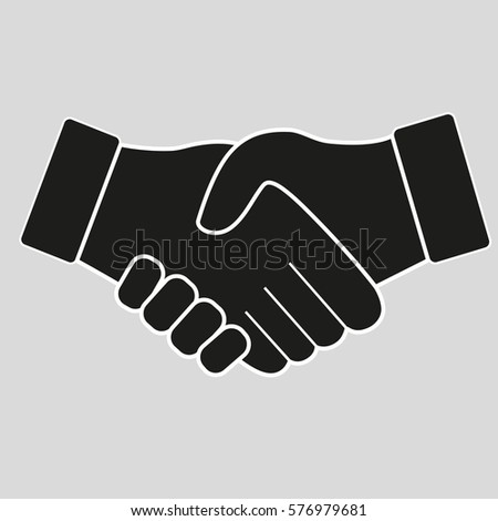 Illustration Handshake Isolated On White Background Stock Vector