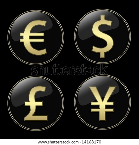 International Currency Symbol Icon Set On Stock Vector Shutterstock