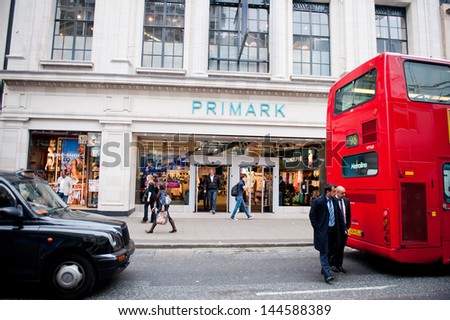 Primark store in London on May 21, 2013. Primark is an Irish clothing