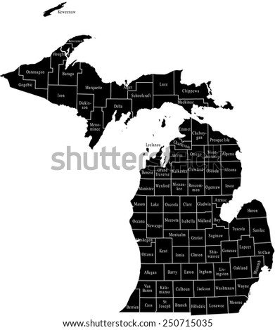 Michigan Map Stock Photos, Images, & Pictures | Shutterstock