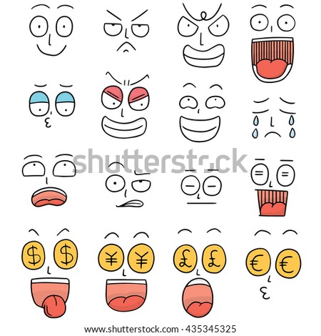 Cartoon Expression Stock Vector 148861367 - Shutterstock