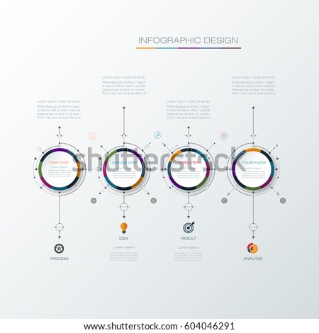 Vector infographic template with 3D paper label, integrated circles. Business concept with options. For content, diagram, flow chart, steps, parts, timeline infographics, work flow, process Vector infographic template with 3D paper label, integrated circles. Business concept with options. For content, diagram, flow chart, steps, parts, timeline infographics, work flow, process
