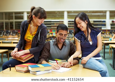 learning students three happy talking teacher student college shutterstock