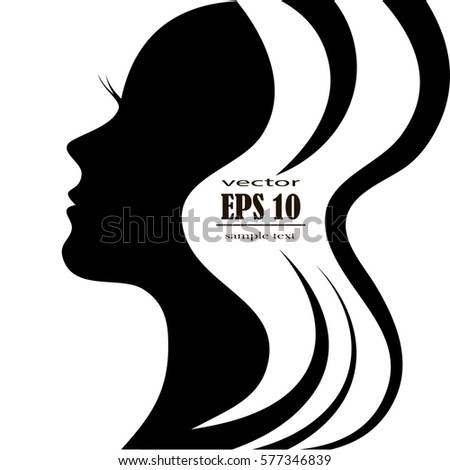 Fashion Girl Beautiful Hair Stock Vector 181070603 - Shutterstock