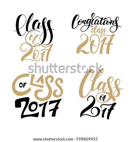 vector illustration of a graduating class in 2017 graphics elements for t-shirts, and the idea for the sign or badge vector illustration of a graduating class in 2017 graphics elements for t-shirts, and the idea for the sign or badge