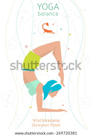 Concept of healthy lifestyle / young woman practices yoga / yoga ...