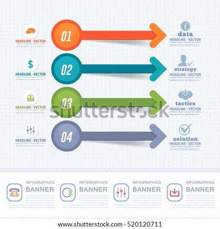 Colorful Infographics Shapes Illustration, Multicolored Stats Arrows Template with Business Strategy Flat Web Icons. Website Banner Design and Presentation Elements Colorful Infographics Shapes Illustration, Multicolored Stats Arrows Template with Business Strategy Flat Web Icons. Website Banner Design and Presentation Elements