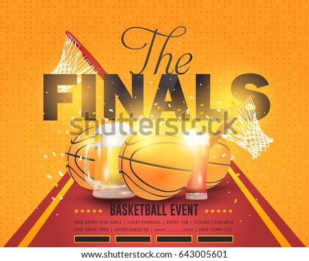 Basketball Event Poster Background, Vector Banner Info Postcard Design and Typographic Sports Ad Web Elements or Card Template Basketball Event Poster Background, Vector Banner Info Postcard Design and Typographic Sports Ad Web Elements or Card Template