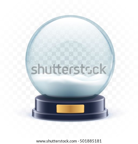 vector illustration of snow globe ball realistic new year chrismas object isolated on white with shadow vector illustration of snow globe ball realistic new year chrismas object isolated on white with shadow