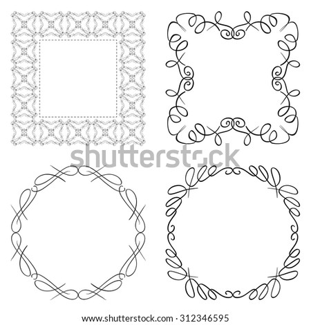 Curly Border Vector Stock Photos, Images, & Pictures 