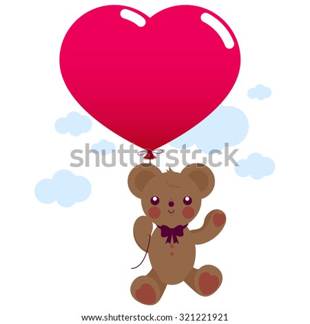 valentines teddy balloon